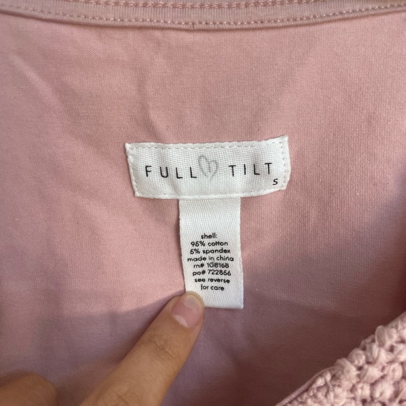 Free with purchase! Full Tilt dusty pink lace bodysuit S - Picture 3 of 3